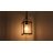 1-Light Rustic Wood Grain Pendant for Dining Room Entryway