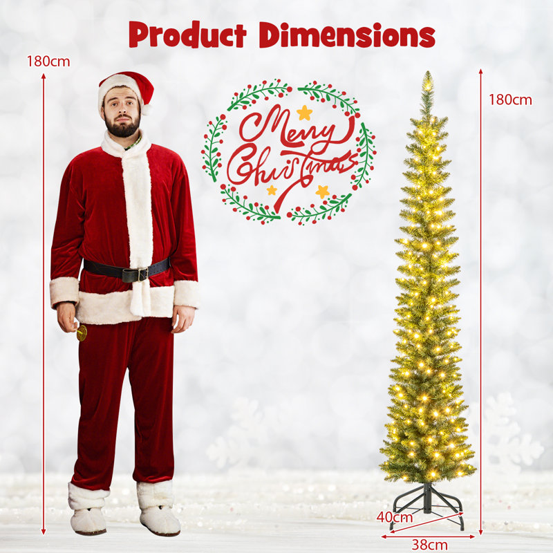 Lighted Artificial Christmas Tree, 6'