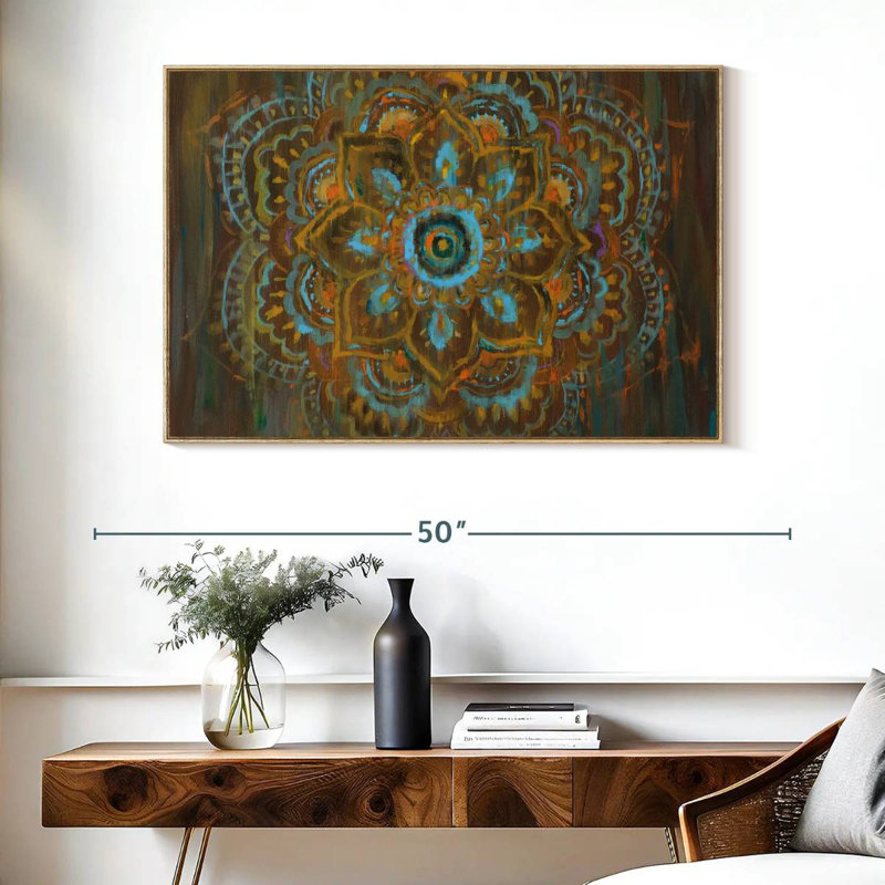 Bombay bohémien, Cadre flottant en bois naturel, 40 po x 27 po