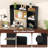 Desk Bookshelf Desktop Storage Shelf for Monitors up to 27" with Anti-tip Kits Black