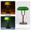 Lampe de bureau réglable à double bras avec abat-jour en verre vert rotatif à 350 °, lampe de table à chaînette en laiton antique, lampe de lecture de bibliothèque E26 rétro pour bureau, chambre à coucher et salle d'étude