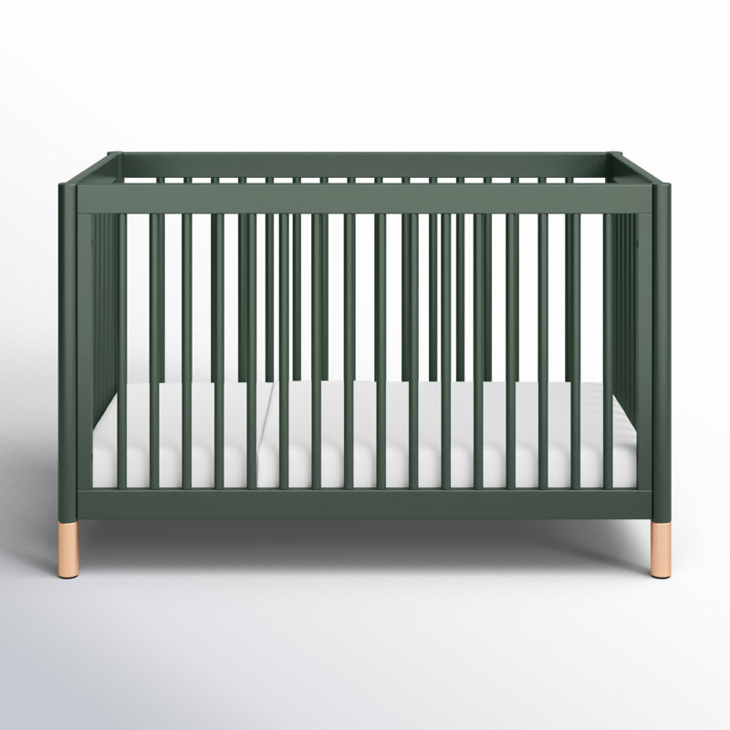 Gelato 4-in-1 Convertible Crib, Forest Green/Beige