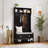 3-In-1 Multi-Functional Hall Tree With Coat Rack,Storage Bench,And Shoe Cabinet-1505923775