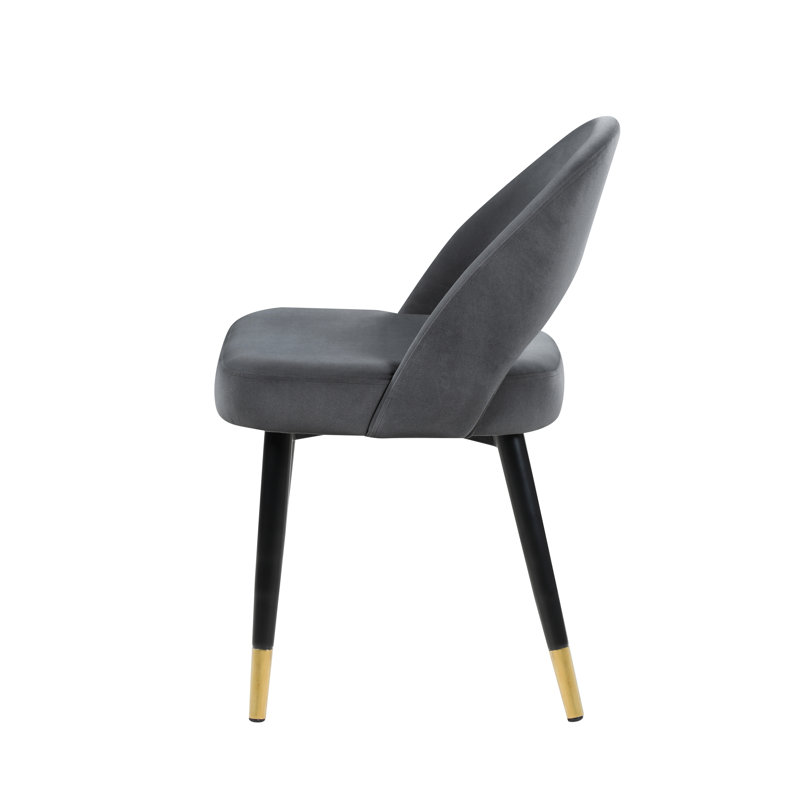 Zagora Arched Back Upholstered Side Chairs Set of 2, Gray
