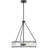 Rivera 4 - Light Glass and Steel Dimmable Round / Oval Chandelier