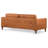 Calle 90'' Full Grain Genuine Italian Leather Sofa in Cognac Tan