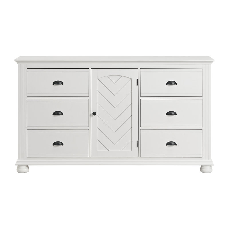 Schauer 6-Drawer Dresser in White