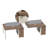 Okeysen 2 Person Benching Add-On Desk, Attachable Extension Unit for Modular Workstations
