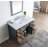 Herrell 42'' Single Bathroom Vanity with Carrara Marble Top-33655744