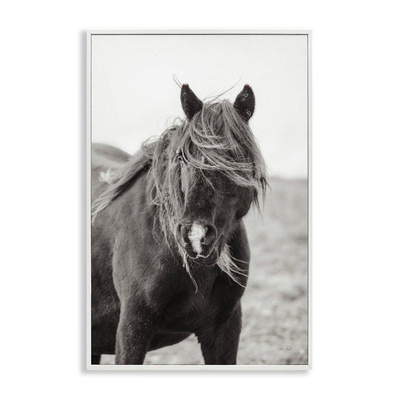 «Wild Pony With Windy Mane», estampe numérique de Deborah Revell, H 18 po x l 12 po