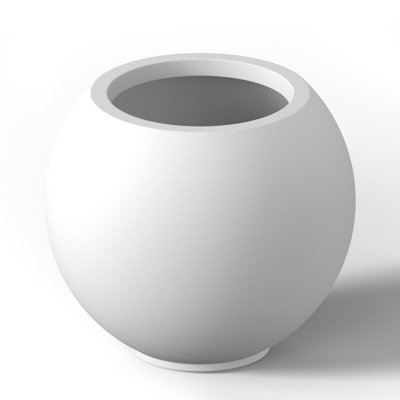Small Concrete Round Planter / Pot With Drainage Holes