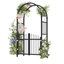 86 po Tonnelle de jardin en PVC avec barrière 