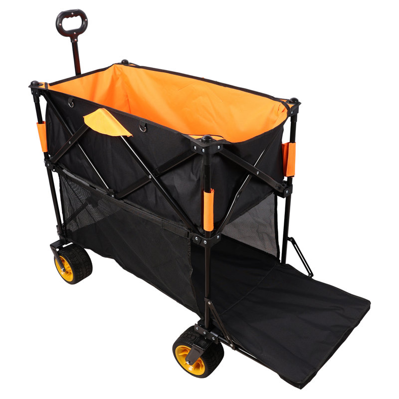 Chariot pliant extra long avec chariot extensible, Orange