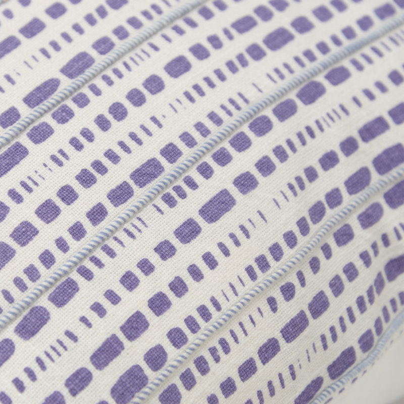 Coussin Fleurine, Ivoire / violet