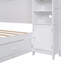Lit en bois de pin robuste avec rangement intégré, tablettes et armoires pour une utilisation maximale de l'espace-532953204