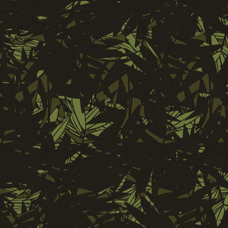 Bamboo Shadows Seamless Pattern by IntergalacticDesignStudio - No Frame Art Prints on Canvas, 76cm H  x 76cm W