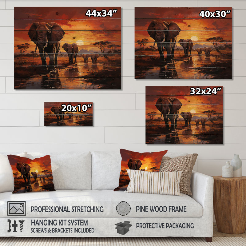 Virgile - Animaux, reproduction sur bois de pin naturel, H 24 po x l 32 po
