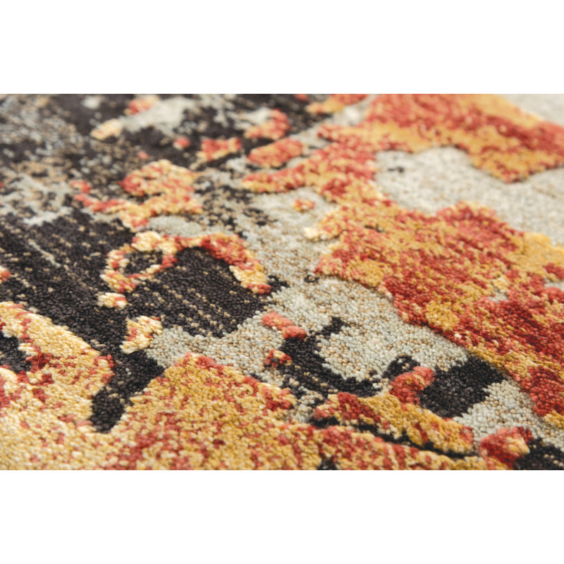 Wool Abstract Indoor Rug, Rectangle 5' x 8'