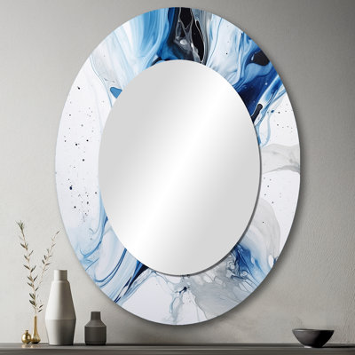 Miroir mural moderne bleu et gris Elixir I - Bleu