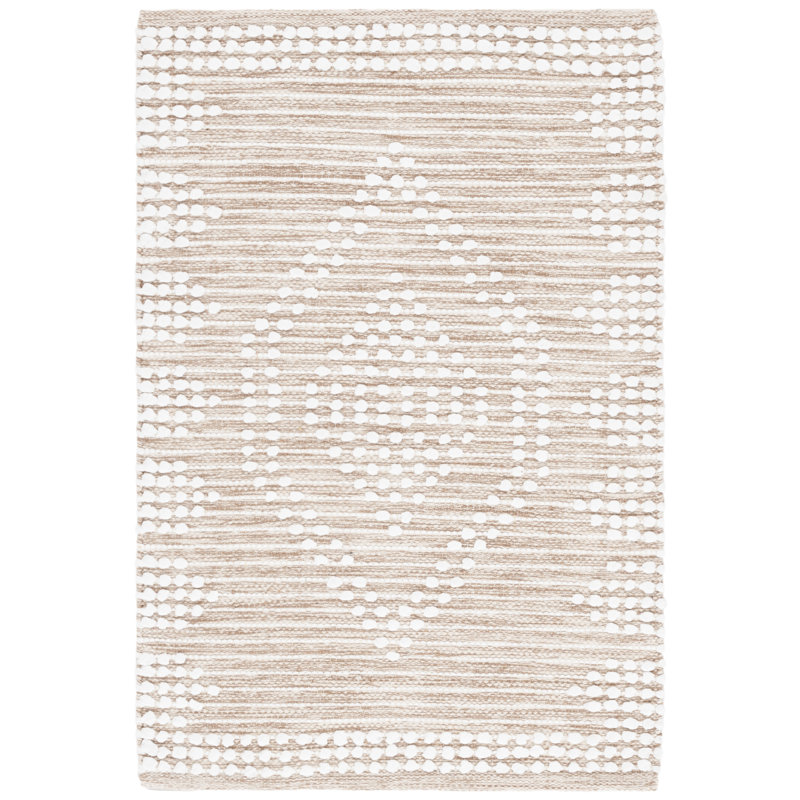 Tapis beige / ivoire Jennavie 980, Rectangle 6 pi x 9 pi