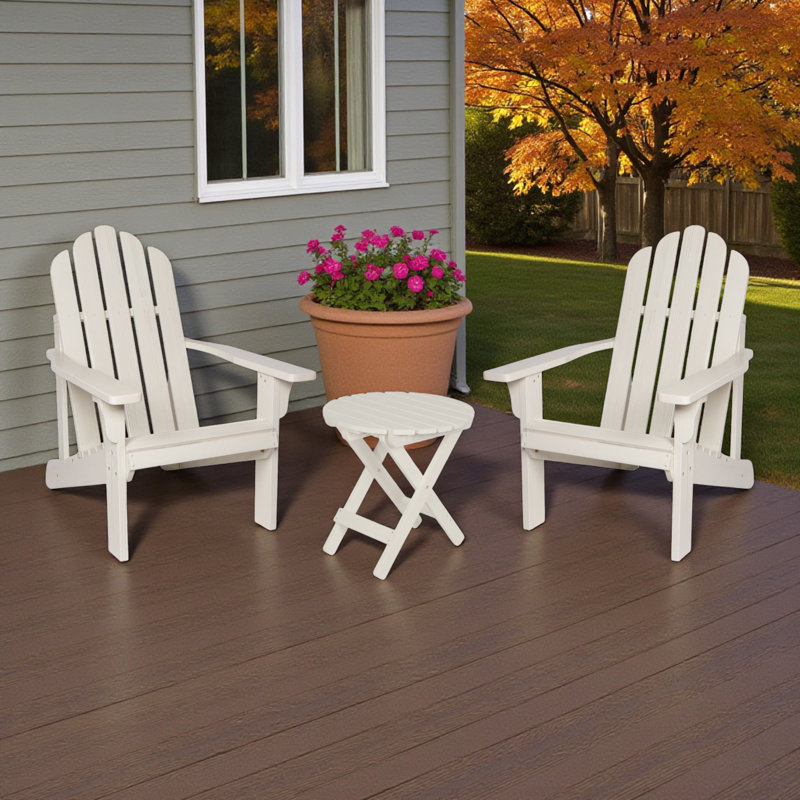 Besnard Outdoor Adirondack Chair, Ivory