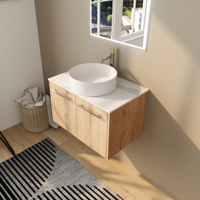 Ensemble de meuble-lavabo mural simple 30 po
