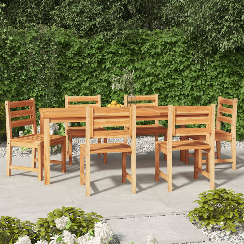 Ensemble de salle à manger de jardin en teck naturel vidaXL