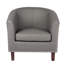 Faux Leather Barrel Chair-1741856472
