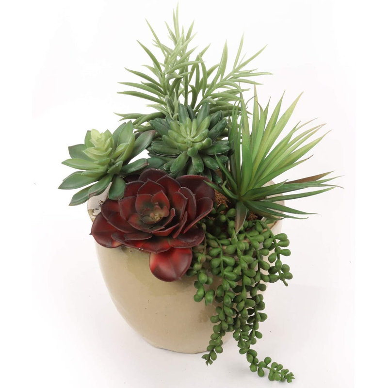 4" Tall Artificial Succulent