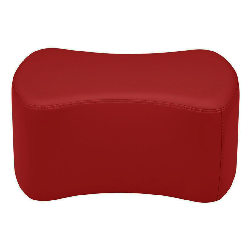 Pro Series Upholstered Bowtie Ottoman 12" Height, Crimson
