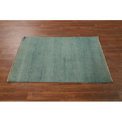 Tapis vert et bleu Gabbeh