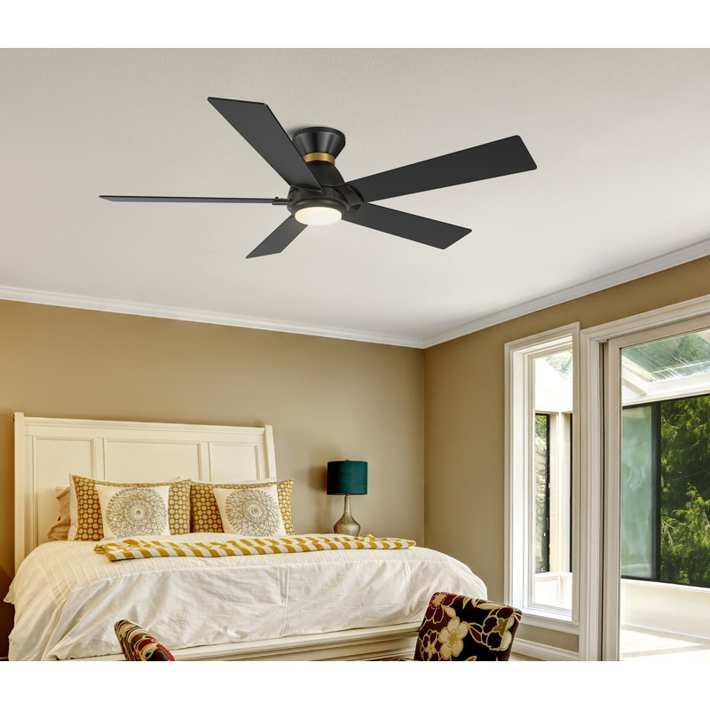 Georgann Ceiling Fan with LED Lights, Black