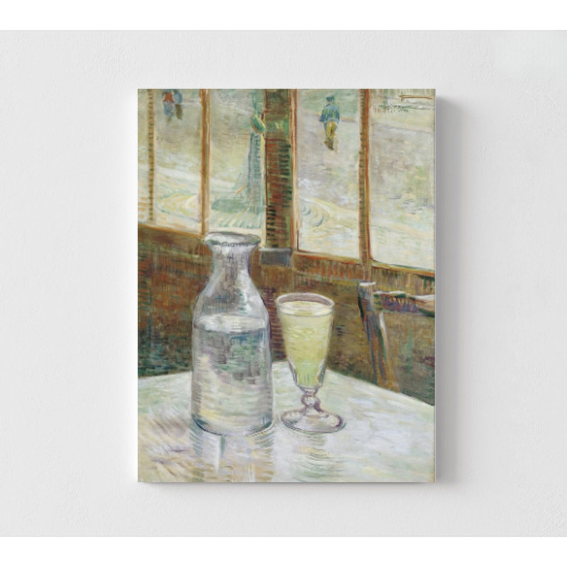 «Cafe Table With Absinth» par Vincent Van Gogh, décoration murale de cafétéria, art mural de restaurant, reproduction d'art bar, reproduction de Van Gogh, reproduction de peintures célèbres