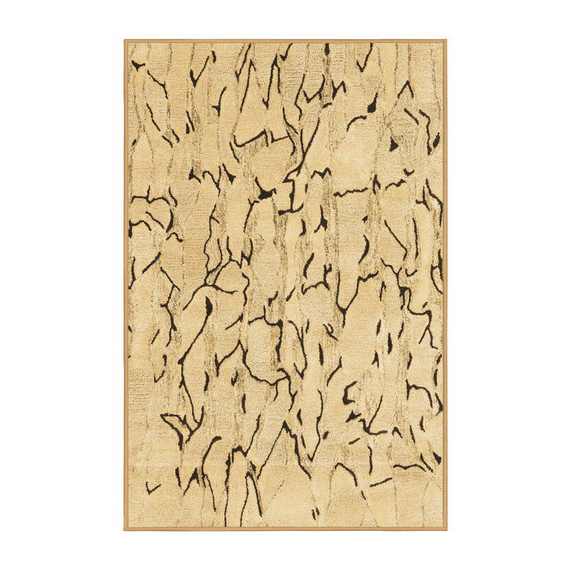 Washable Abstract Indoor Rug, Rectangle 2' x 3'