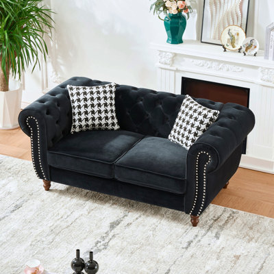 Canapé en tissu d'ameublement Chesterfield ‌velvet