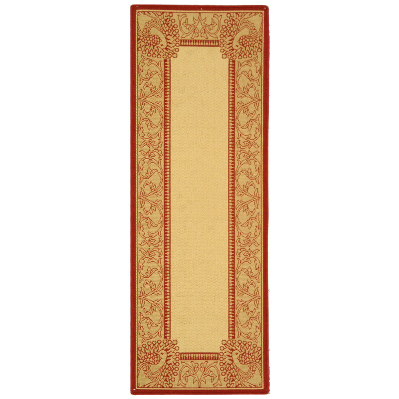 Arneshia Floral Yellow/Red Indoor/Outdoor Area Rug, Runner 2'3" x 10'