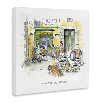 Art mural sur toile Madrid, Espagne par Angela Steahling