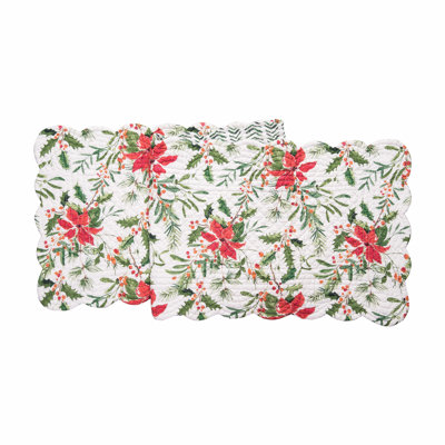 Silvia Poinsettia Table Runner