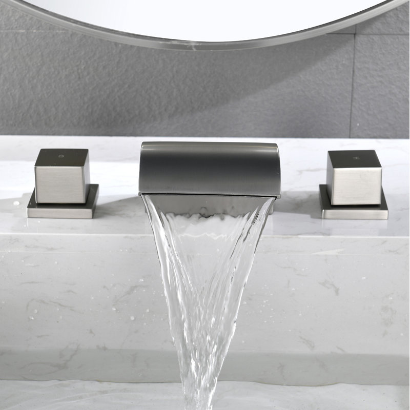 Roman Tub Faucet and Tub Spout, Brushed Nickel