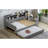 Full Size Wooden Daybed In Gray, Equipped With Twin Trundle Bed, Study Desk And Storage For Space - Saving Bedroom Arrangement Optimization-1684224313