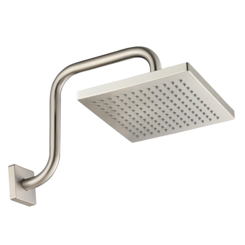Pomme de douche fixe Rains Flood, Nickel satiné