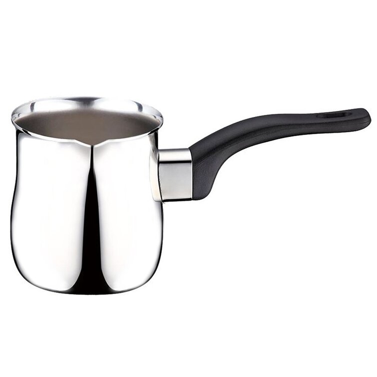 1pc Electric Stainless Steel Turkish Coffee Pot With Handle, 500ml