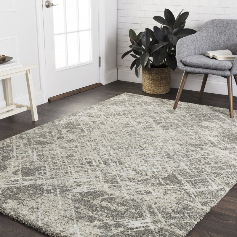 Gilchrist Abstract Indoor Rug, Rectangle 3'10" x 5'7"