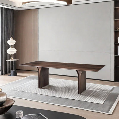 Walnut rectangular dining table