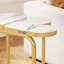 Ensemble de 2 tables d'appoint dorées pour salon, chambre à coucher