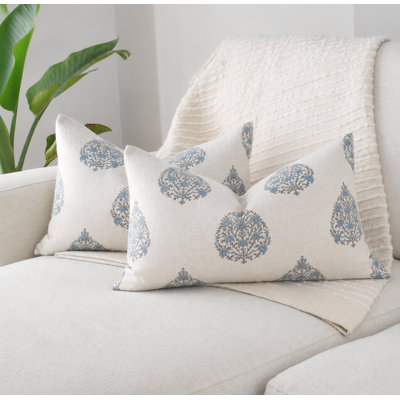 Blue Floral Block Print