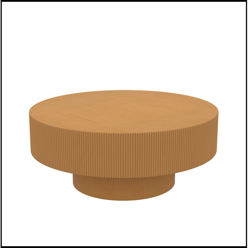 Round Coffee Table with sturdy base, Natural