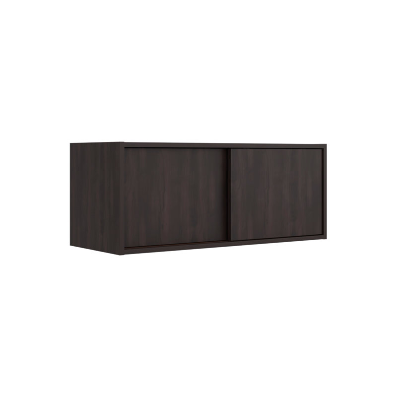 Note 32-Inch Wide Wall Storage Cabinet With Sliding Doors, Compact Wall-Mounted Storage Option For Bedroom, Office, Living Room Or Garage Organization
