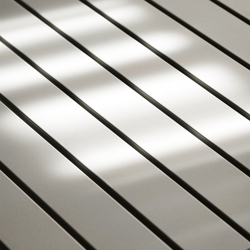 Table carrée pour l'extérieur Retro White, Blanc rétro