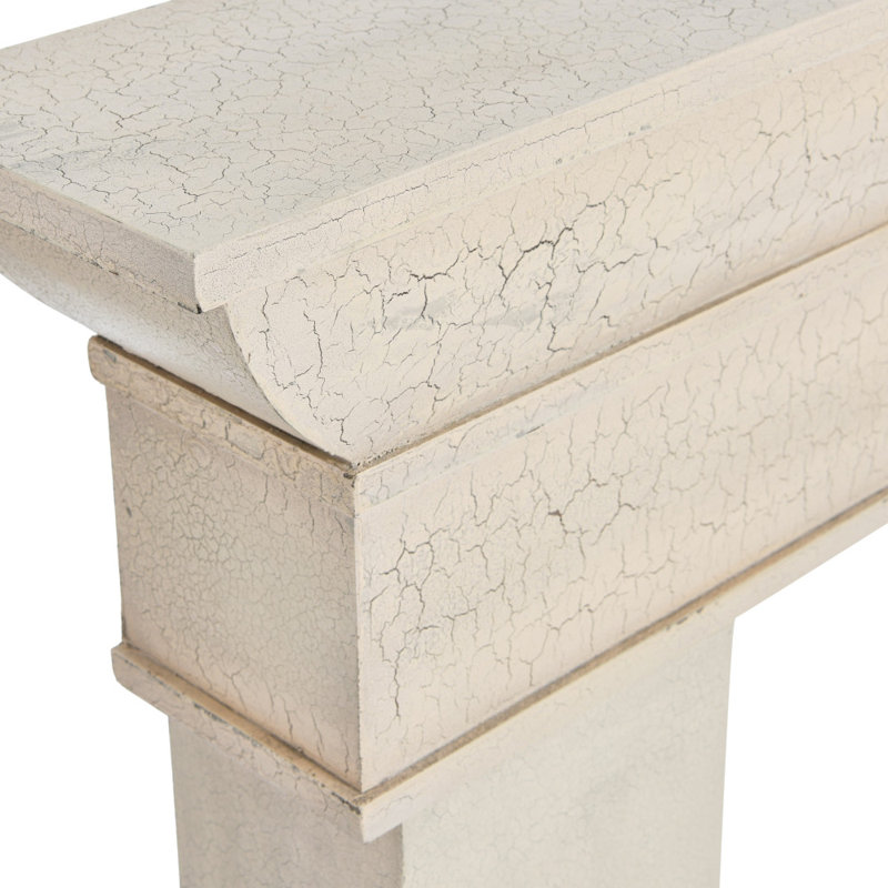 Manteau de cheminée décoratif monolithe, Crème, crème